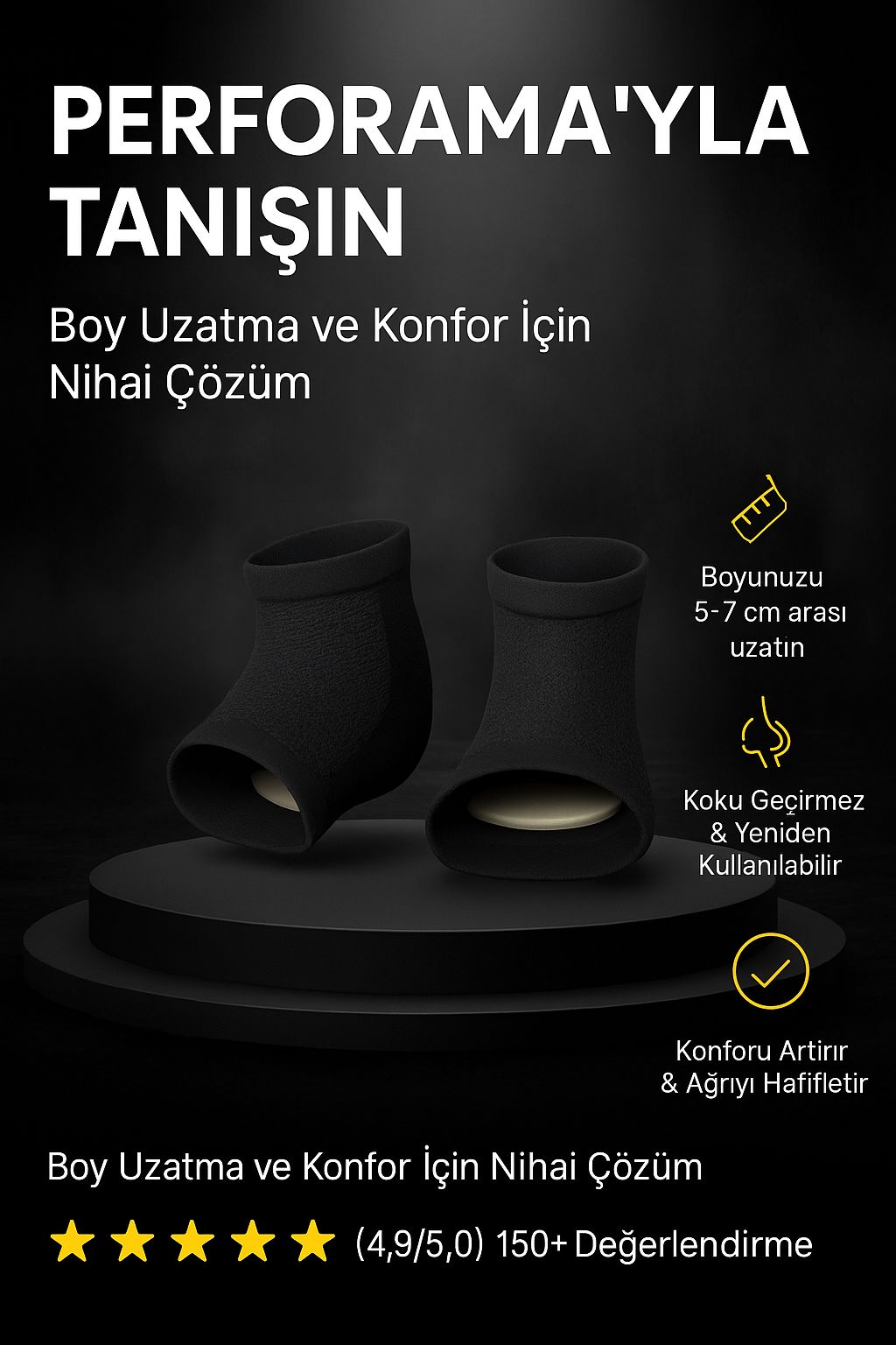 PERFORAMA® Boy Yükseltici Tabanlık - 2 Parça (Sağ ve Sol Ayak)